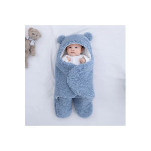 Bebek Dış Kundak Welsoft Battaniye Ayaklı Model Mavi kundak