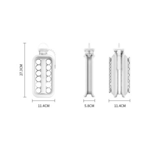 Buz Topu Kalıp 2 In 1 Buz Küpü Maker Su Şişesi